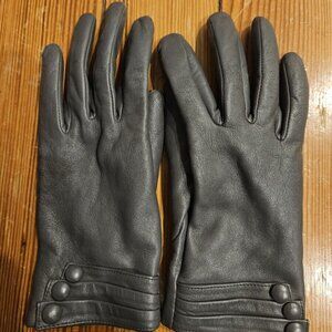 Vintage Genuine Leather Gloves | Fur-Lined | Size 7.5 | Color Gray | EUC!